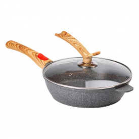 Сковорода універсальна алюмінієва зі знімною ручкою MGC 26 см Сірий (HP-4-464G)