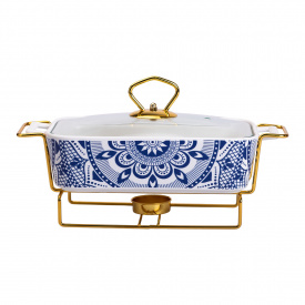 Мармітниця YIWU 1 л Біло-синій (SA1107-S)