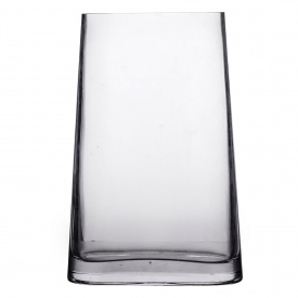 Ваза декоративна у мінімалістичному стилі овальна Flower Season 32.5 см Прозорий (HP-10-6)