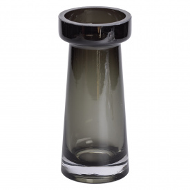 Ваза декоративная стеклянная Flower Season Moluna 20 см Черный (HP-10-34)