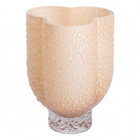 Ваза декоративна скляна Flower Season Elisey 25 см Бежевий (HP-10-30)