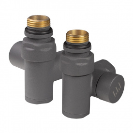 Комплект дизайн кранів під ТЕН Ideale 1/2x1/2 антрацит (22599)