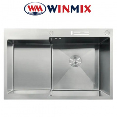 Кухонна мийка Winmix MH7849R-HK SS COLOR з нержавіючої сталі зі сходинкою для сушарки та підставкою під ножі Коломыя