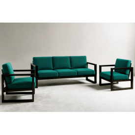 Комплект м'яких меблів Tobi Sho Делтос/S7 з 6 подушками для дому, саду, офісу, велюр Морська хвиля/13, 750х1600х700 мм