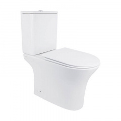 Унітаз-компакт Qtap Presto безобідковий з сідінням Soft-close QT24221217AW Шостка