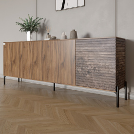 Комод Lion Грей 204x38x76.5 см Дуб Ліворно/Дерево (LION-042511)