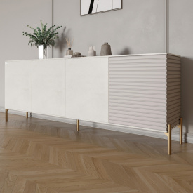 Комод Lion Грей 204x38x76.5 см Бетон/Кашемір (LION-042643)