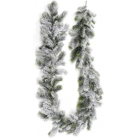Декоративная гирлянда Снежная 190 см BonaDi Бело-зеленый DP69543