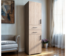Шафа-пенал Tobi Sho ST-0014 з полицями та висувними шухлядами, 600х2180х520 мм, Сонома