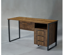 Стол письменный Tobi Sho LOFT Volcano СПЛВ/3-1 прямой с 3 ящиками, столешница 18 мм, 1600х600х750 Фаервуд