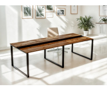 Стол для переговоров Tobi Sho LOFT Volcano КСЛВ/2/36 столешница 36 мм, 2700х1100х765 Фаервуд