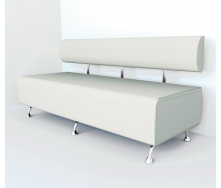 Диван офисный Tobi Sho Доран-42 без подлокотников 2000x540x750, кожзам Белый 2300