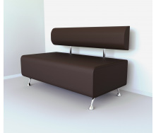 Диван офісний Tobi Sho Доран-42 без підлокітників 1200x540x750, шкірзам Коричневий 2231