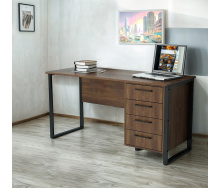 Стол письменный Tobi Sho LOFT Volcano СПЛВ/2-1 прямой с ящиками, столешница 18 мм, 1400х600х750 Фаервуд