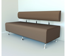 Диван офисный Tobi Sho Доран без подлокотников 1800x540x750, кожзам Капучино 2242