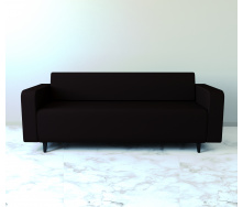 Диван офисный Tobi Sho Арне с подлокотниками 1880х700х740 мм, кожзам Brown/22311