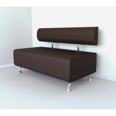 Диван офисный Tobi Sho Доран без подлокотников 1500x540x750, кожзам Коричневый 2231