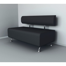 Диван офисный Tobi Sho Доран без подлокотников 1200x540x750, кожзам Антрацит 2243