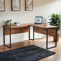Стіл кутовий офісний Tobi Sho LOFT Volcano СУЛВ/1-1 стільниця 18 мм, 1600х1400х750 Фаєрвуд Косів
