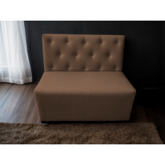 Диван для кафе Tobi Sho Бостон с высокой спинкой и пуговицами 1200x630x850, кожзам Мокко 2239 Луцк