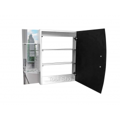 Навесной зеркальный шкаф "Эконом" для ванной комнаты Tobi Sho ТS-88 800х600х130 мм Запорожье