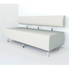 Диван офисный Tobi Sho Доран без подлокотников 1800x540x750, кожзам Белый 2300 Ровно