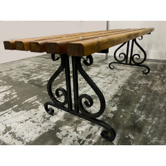 Скамейка Tobi Sho Лира кованая уличная для дачи, дома 2,2 м цвет Дуб Киев