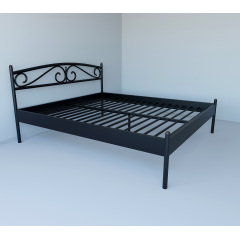 Кровать Tobi Sho VERONA-1 полуторная металлическая 200X140 Черный Ромны