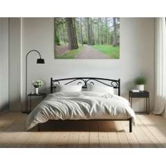 Кровать Tobi Sho VERONA-1 полуторная металлическая 200X140 Черный Ромны