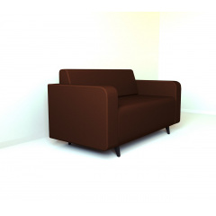Диван офісний Tobi Sho Арне з підлокітниками 1380х700х740 мм, шкірзам Bright Brown/2231 Володарськ-Волинський