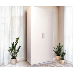 Шкаф распашной двухдверный Tobi Sho ST-0010 с полками, 1000х2180х520 мм Белый Переяслав-Хмельницкий