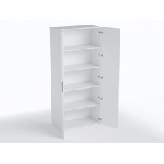Шкаф распашной двухдверный Tobi Sho ST-0010 с полками, 1000х2180х520 мм Белый Переяслав-Хмельницкий