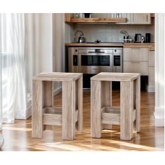 Табуретка Tobi Sho Т-1 для кухні, їдальні, тераси 320х320х450 Дуб сонома в комплекті 2 шт Херсон