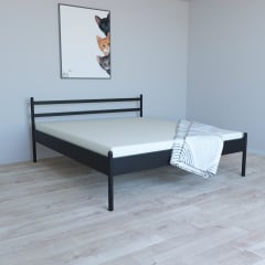 Кровать двуспальная металлическая Tobi sho Гармония 190X160 черный Надворная