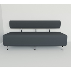 Диван офісний Tobi Sho Доран без підлокітників 1800x540x750, шкірзам Сірий 2233 Харків