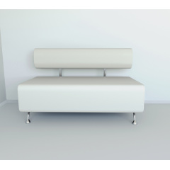 Диван офісний Tobi Sho Доран без підлокітників 1500x540x750, шкірзам Білий 2300 Луцьк