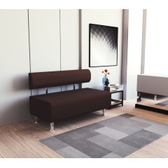 Диван прямой офисный Tobi Sho Ловис-42 без подлокотников 1200x540x750, кожзам Коричневый 2231 Ивано-Франковск