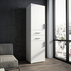 Шафа-пенал Tobi Sho ST-0014 з полицями та висувними шухлядами, 600х2180х520 мм, Білий Королево