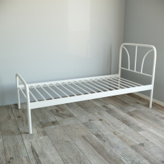 Кровать Tobi Sho RELAX-1 односпальная металлическая для дачи, гостиниц 200X80 Белый Коломыя