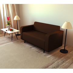 Диван офісний Tobi Sho Арне з підлокітниками 1580х700х740 мм, шкірзам Bright Brown/2231 Ірпінь