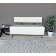 Диван офісний Tobi Sho Доран-42 без підлокітників 1200x540x750, шкірзам Білий 2300 Суми