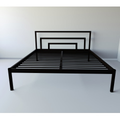 Кровать Tobi Sho BRIO-1 двухспальная металлическая 200X180 Черный Тернополь
