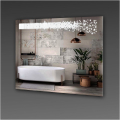 Зеркало настенное Экватор с LED подсветкой сверху DR-25 700х500х30 Акимовка
