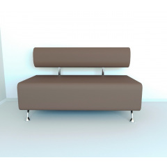 Диван офісний Tobi Sho Доран без підлокітників 1200x540x750, шкірозамінник Капучино 2242 Дніпро
