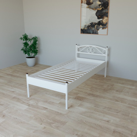 Кровать односпальная металлическая Tobi Sho CAROLA-1 200Х90 Белая