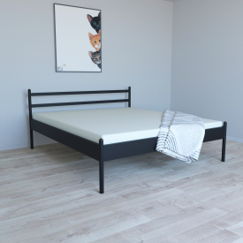 Кровать двуспальная металлическая Tobi sho Гармония 200X160 черный