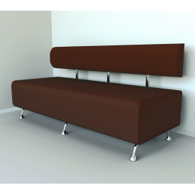 Диван офисный Tobi Sho Доран-42 без подлокотников 1800x540x750, кожзам Коричневый 2231