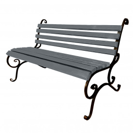 Скамейка садовая кованая Tobi Sho без подлокотников 100 см цвет серый