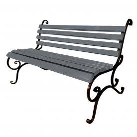 Скамейка садовая кованая Tobi Sho без подлокотников 150 см цвет серый