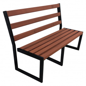 Скамейка Tobi Sho Лофт без подлокотников для дачи, парка, сада усиленная 2 м цвет черешня